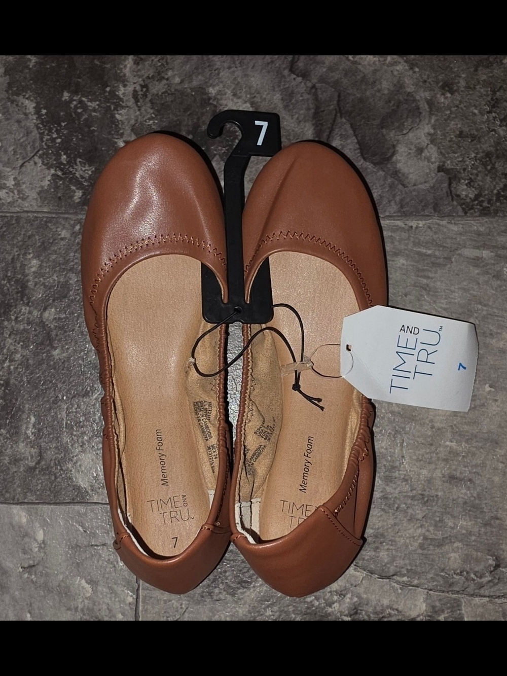 Time and Tru Women's Scrunch Ballet Flats Size 7 NWT